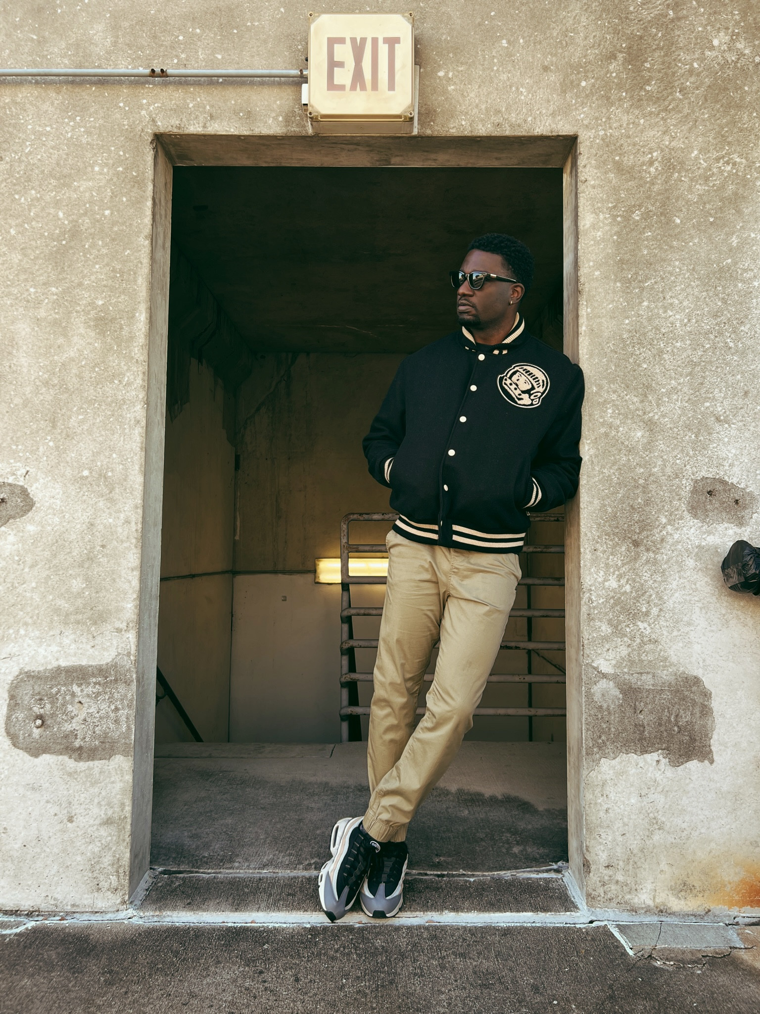 Billionaire Boys Club wool varsity jacket, Match Men's Chino Jogger Pants, Nike air max 95 sneakers. 

#LTKshoecrush #LTKmens #LTKfit