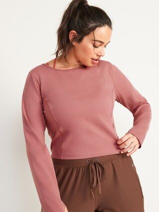PowerSoft Long-Sleeve Cropped Performance Top for Women | Old Navy (US)