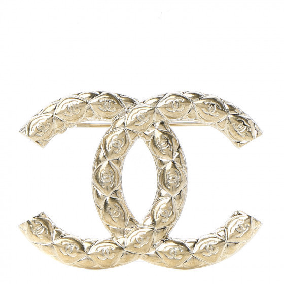 CHANEL

Metal CC Quilted Brooch Light Gold | Fashionphile