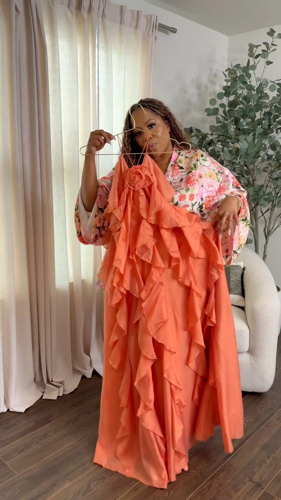 Sharing this flowy coral dress for all your Spring special occasion needs. Perfect wedding guest dress for outdoor wedding. Wearing a size XL

#LTKMothersDay #LTKOver40 #LTKgrwm