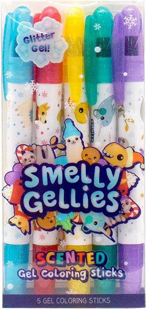 Holiday Smelly Gellies - Patented Gourmet Scented Glidewrite Glitter Gel Coloring Sticks, Crayons... | Amazon (US)