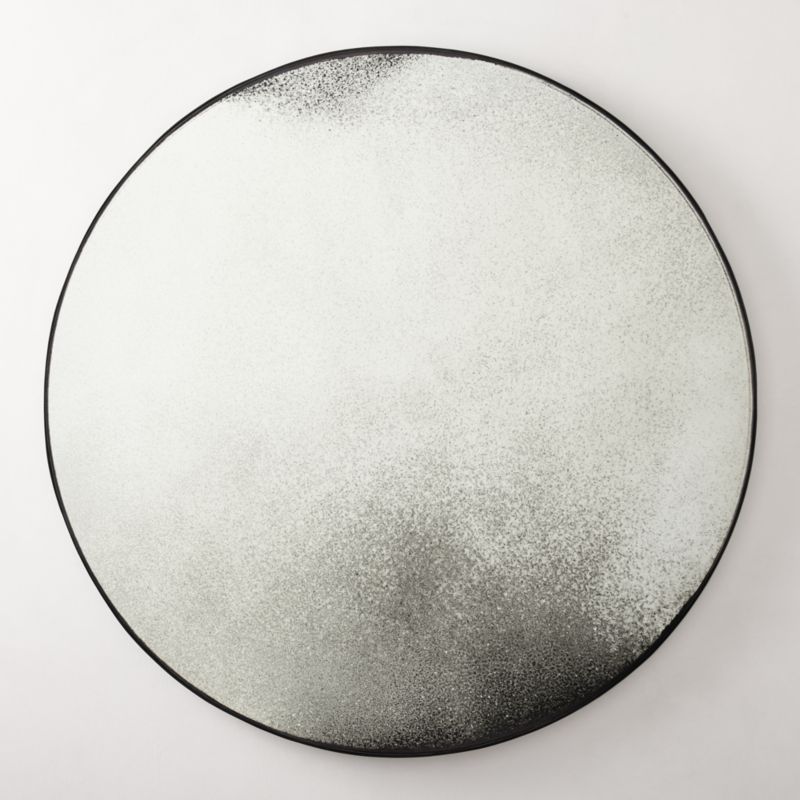 Clooney Antiqued Round Wall Mirror 36" + Reviews | CB2 | CB2