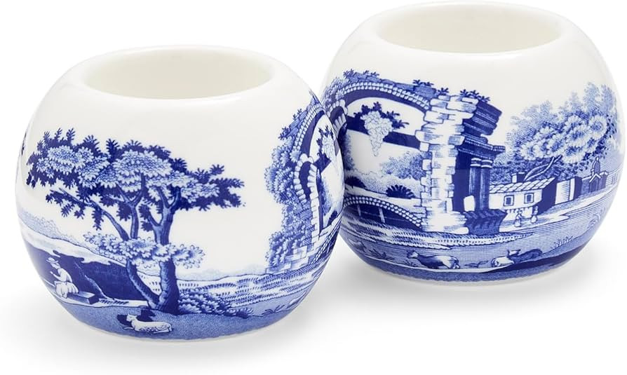 Spode Blue Italian Tealight Holders | Set of 2 Round Tealight Holders | Made of Fine Porcelain | ... | Amazon (US)