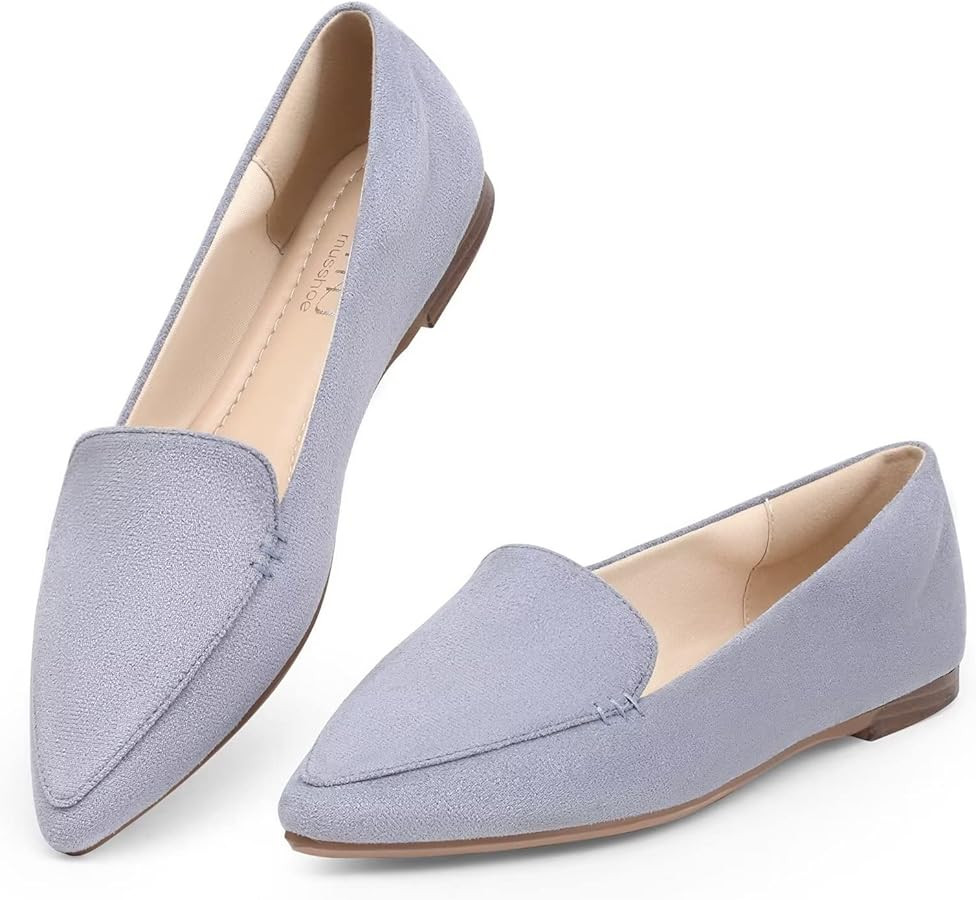 MUSSHOE Loafers for Women Comfortable Pointed Toe Memory Foam Women's Loafers | Amazon (US)
