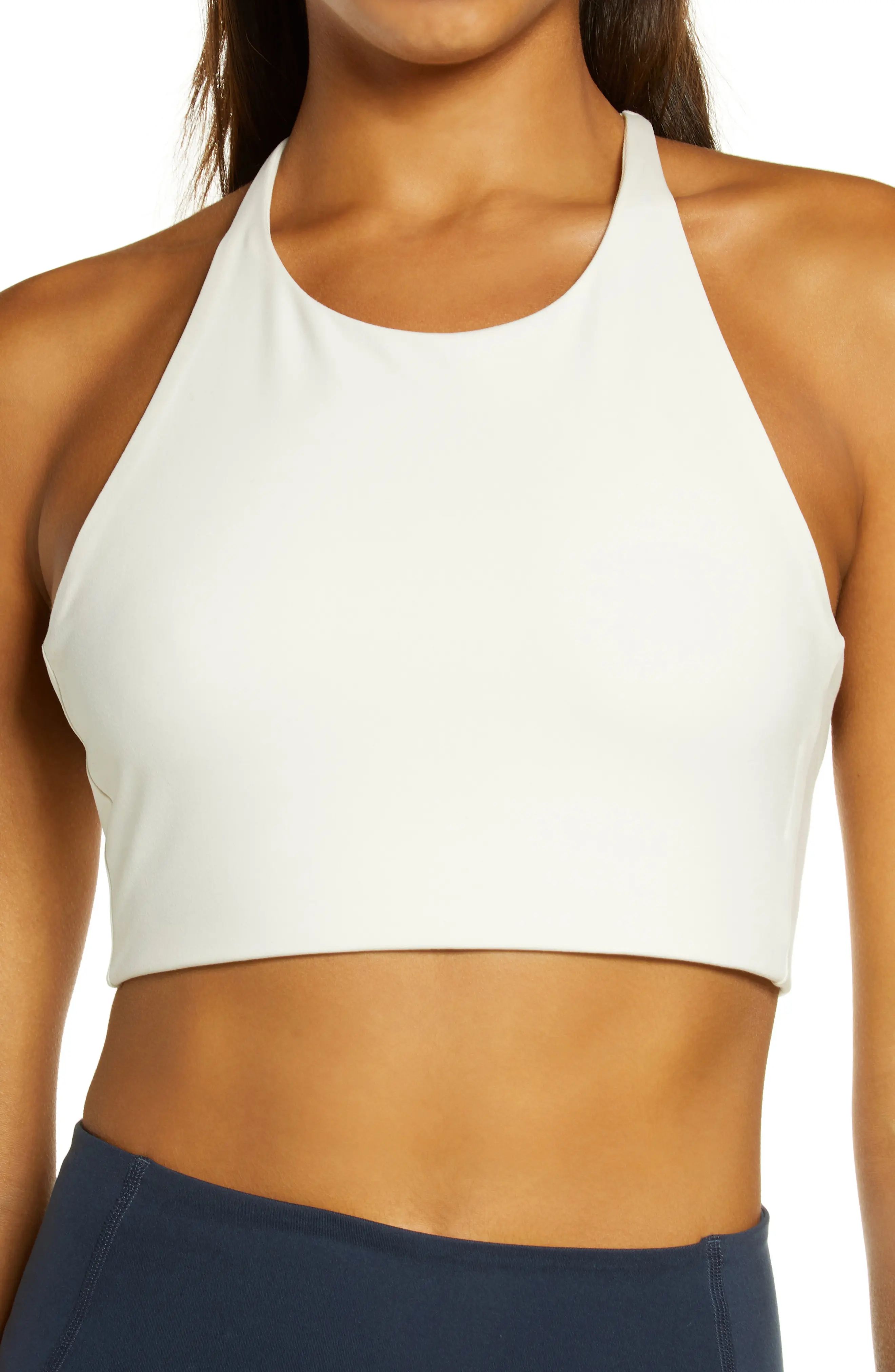 Women's Girlfriend Collective Topanga Sports Bra, Size Medium - Ivory | Nordstrom