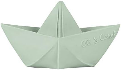 Oli & Carol Origami Boat, Mint Natural Rubber Float, Enhance Imaginative Play | Amazon (US)