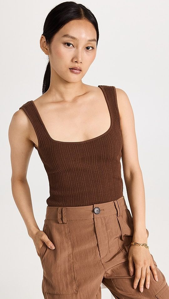 Ribbed Sweetheart Neck Tank | Shopbop