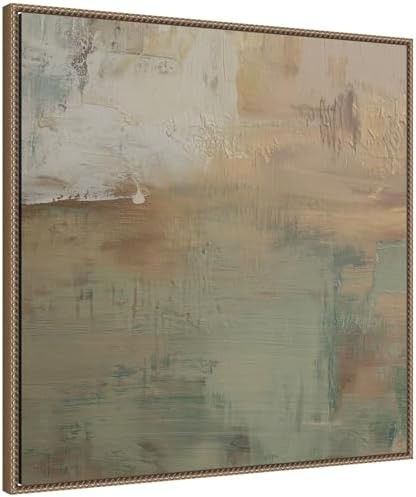 Kate and Laurel Framed Canvas Wall Art Print Sage Horizon No. 1 by Amy Lighthall, 30 x 30 Sylvie ... | Amazon (US)