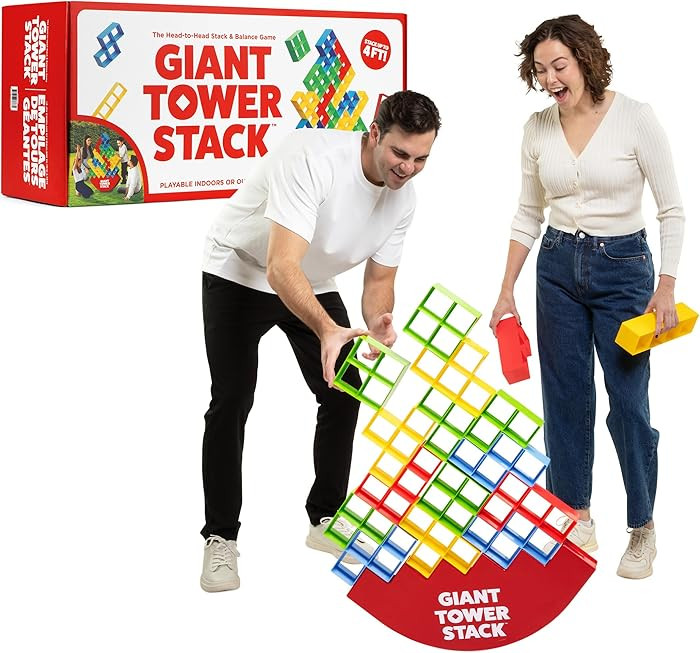 Giant Tower Stack by Relatable, The Jumbo Block Game Where You Balance Building Blocks - Ultimate... | Amazon (US)