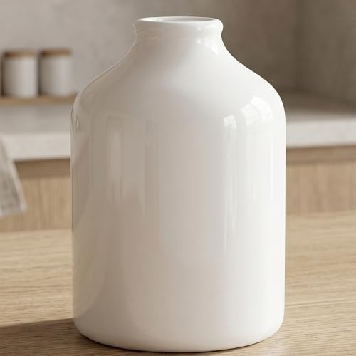 Sunddo White Ceramic Vase, Boho Decor | Amazon (US)