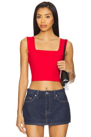 Susana Monaco x REVOLVE Wide Strap Crop Top in Perfect Red from Revolve.com | Revolve Clothing (Global)