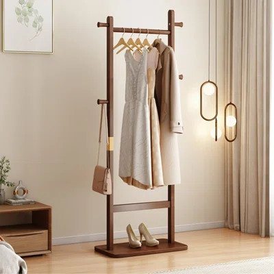Coat Racks Wood Hanger 23.6* 11*64.1In Environmental Protection Easy To Assemble Beautiful Can Be Placed In The Bedroom/Entrance/Living Room (Walnut | Wayfair North America