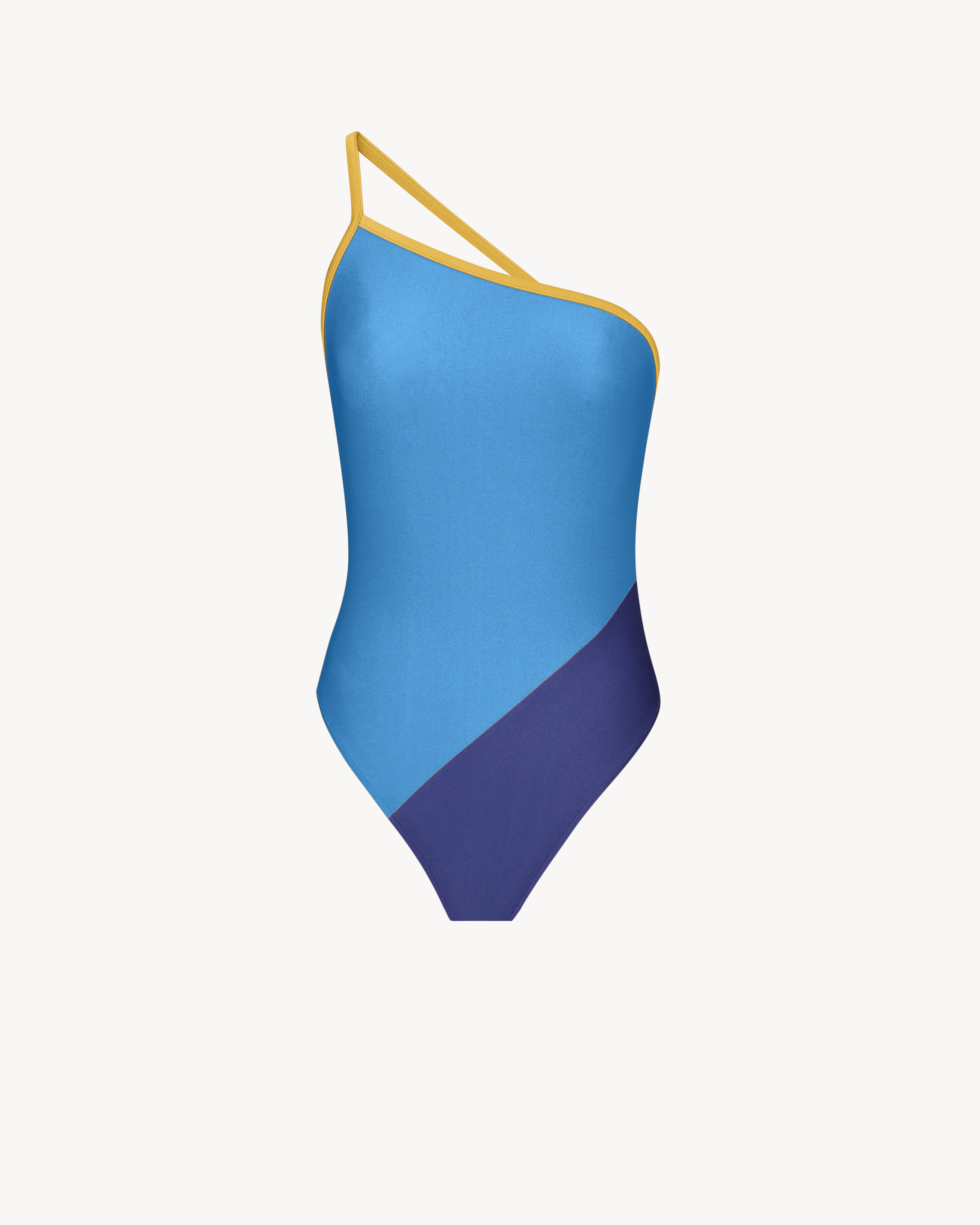 Saint Laurent One-Shoulder Bodysuit In Knit - Blue - Women - M | Saint Laurent Inc. (Global)