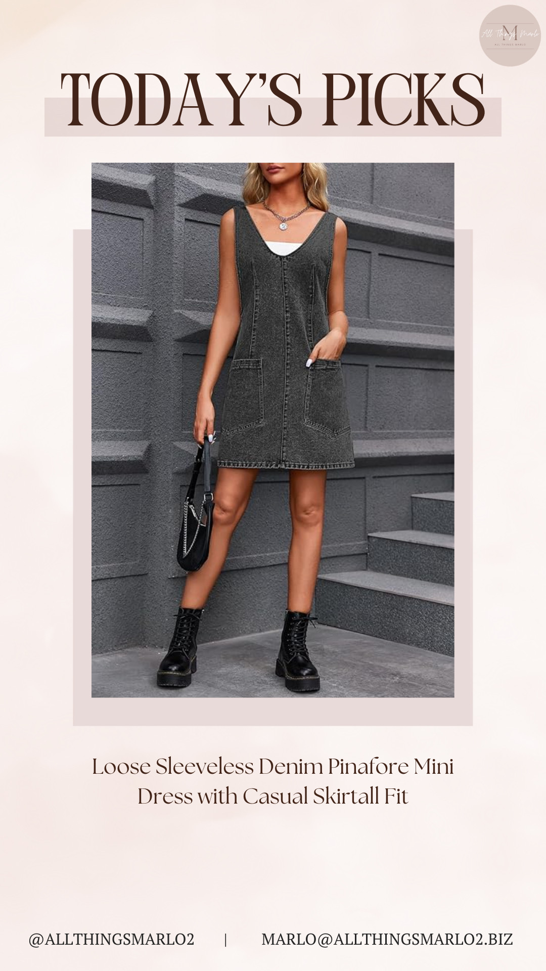 Loose Sleeveless Denim Pinafore Mini Dress with Casual Skirtall Fit 

 #LTKSeasonal #LTKWorkwear #LTKTravel