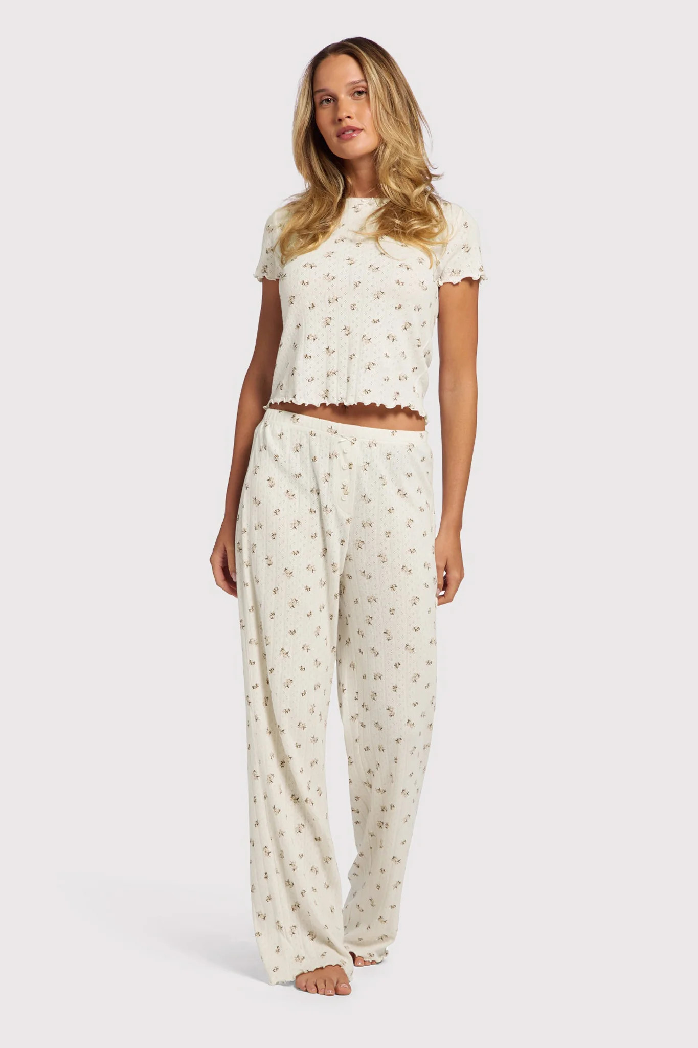 Pointelle Pajama Pant Set | Nuuds US