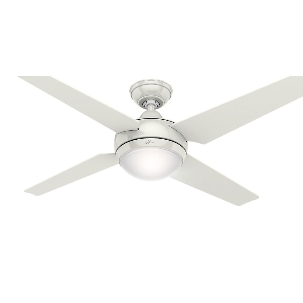 Hunter Sonic 52 in. Indoor White Ceiling Fan with Universal Remote-59073 - The Home Depot | The Home Depot
