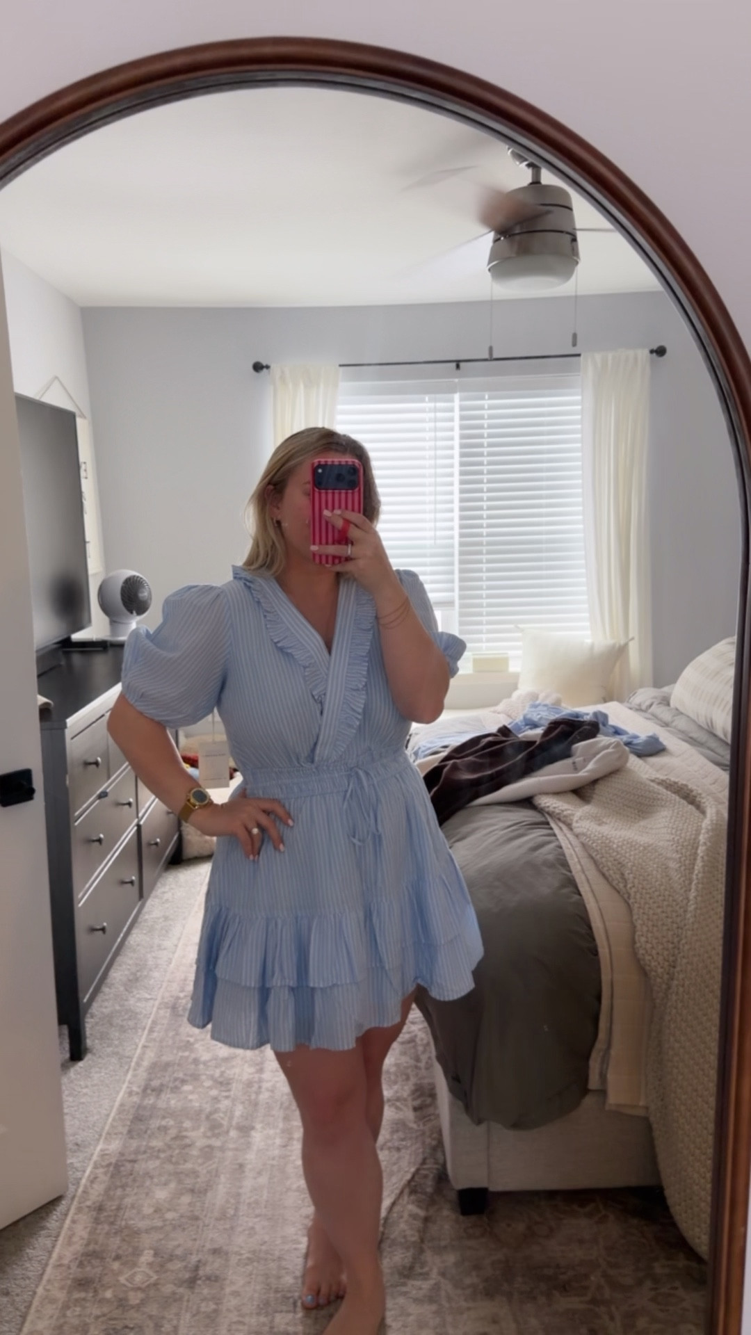 THIS WALMART DRESS > 
I’m in a large! 

#LTKdayinmylife #LTKSeasonal