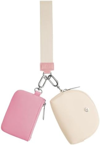KeyChain Wallet Wristlet Wallets For Women Mini Zip Dual Pouch Wristlet | Amazon (US)