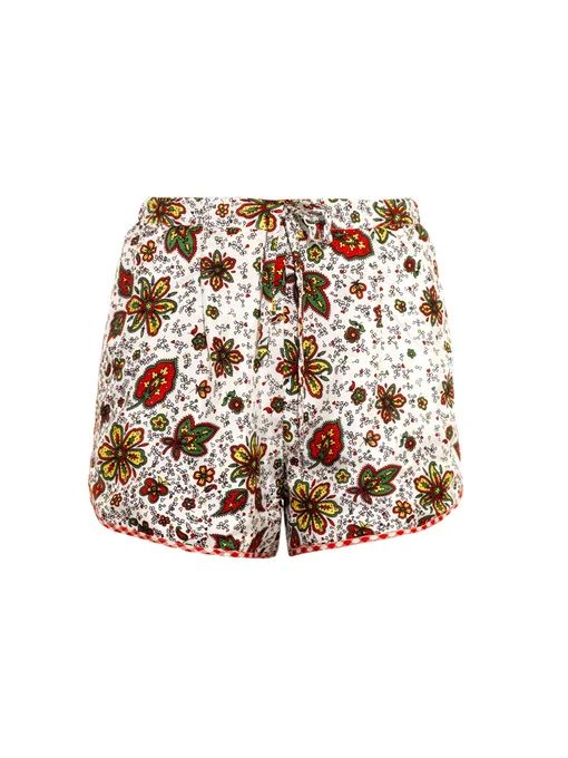 Contrast-print silk shorts | Matches (UK)