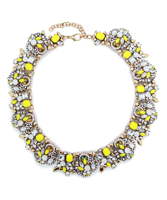 Eye Candy LA Women's Necklaces gold - Yellow & Goldtone Ivy Statement Necklace | Zulily