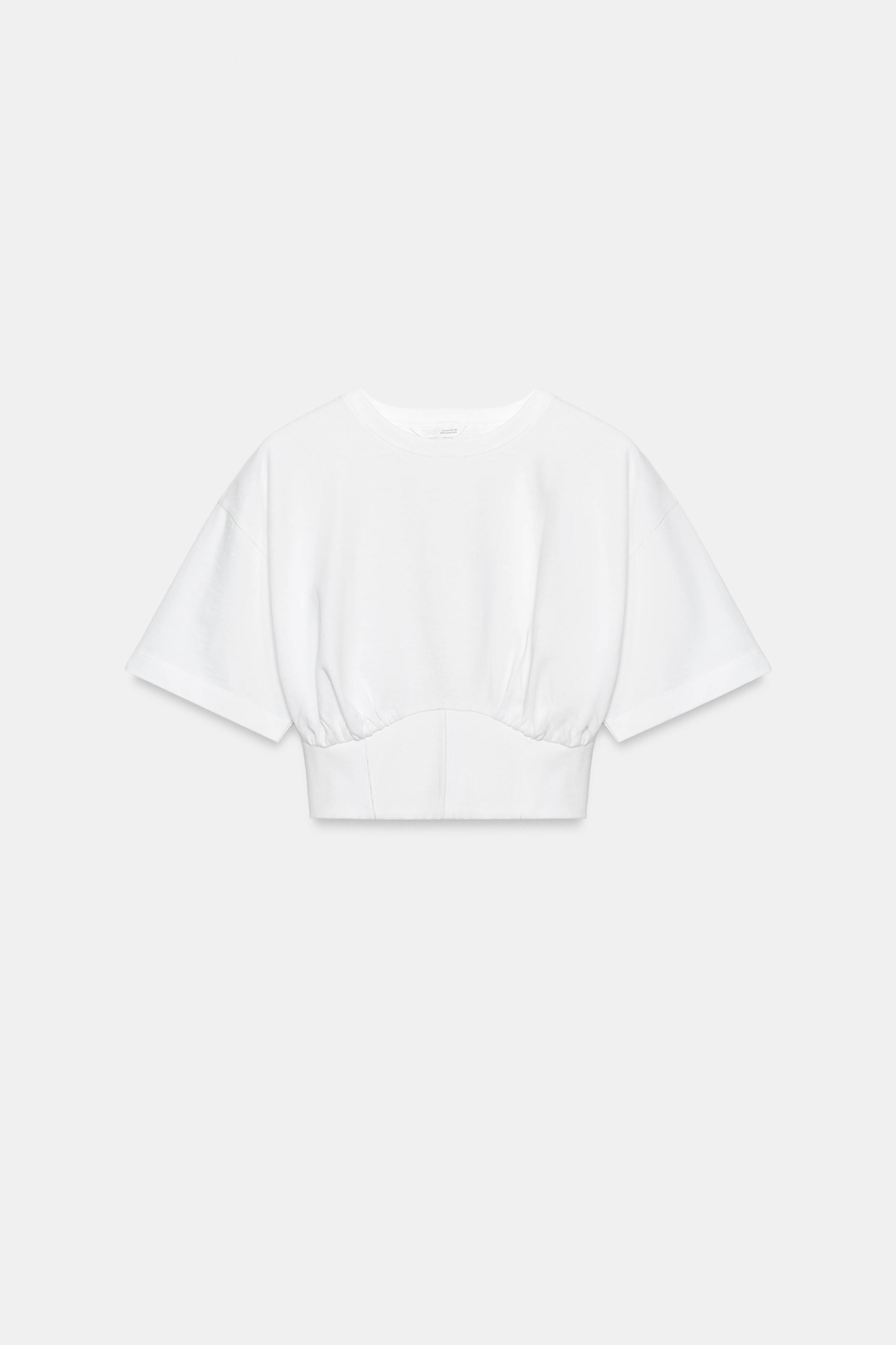 SHORT SLEEVE CROPPED T-SHIRT | Zara US