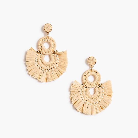 Raffia fan earringsItem BI254 
 
 
 
 
 There are no reviews for this product.Be the first to com... | J.Crew Factory