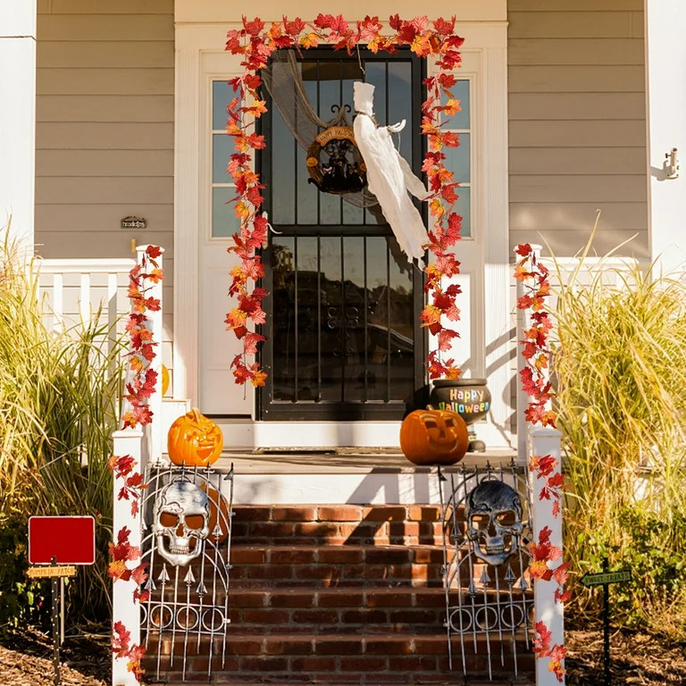 Coolmade 2 Pack Fall Garland Maple Leaf,Hanging Vine Garland Artificial Autumn Foliage Garland Th... | Walmart (US)