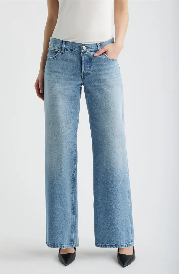 x Amelia Gray The Pixie Gray Relaxed Bootcut Jeans | Nordstrom