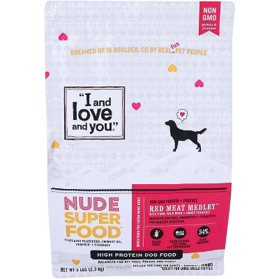 I and Love and You Nude Super Food Red Meat Medley Dry Dog Food - Case of 3 - 5 lb | Target