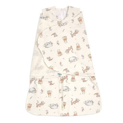 HALO Sleepsack 100% Cotton Swaddle Wrap Disney Baby Collection - Winnie Frolic NB: Front Full Length Zipper, Animal Print, Adjustable Sleeve | Target