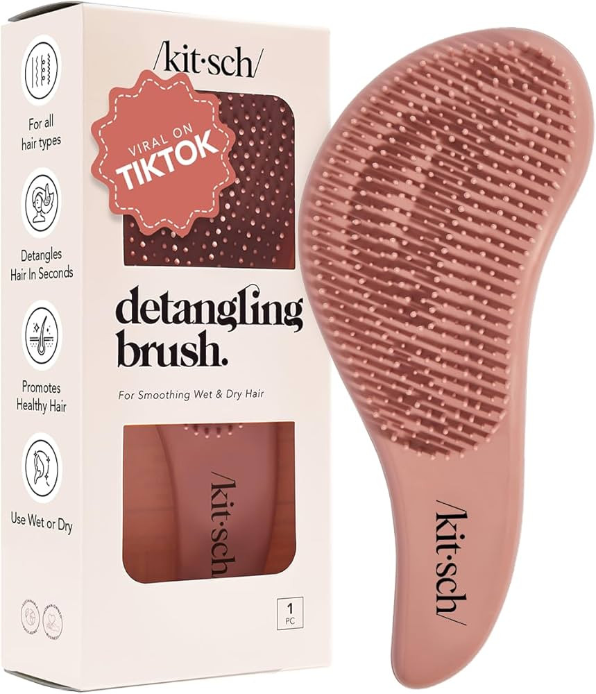 Kitsch Detangler Hair Brush for Curly or Straight, Wet and Dry Hair, Detangling Brush with Flexib... | Amazon (US)