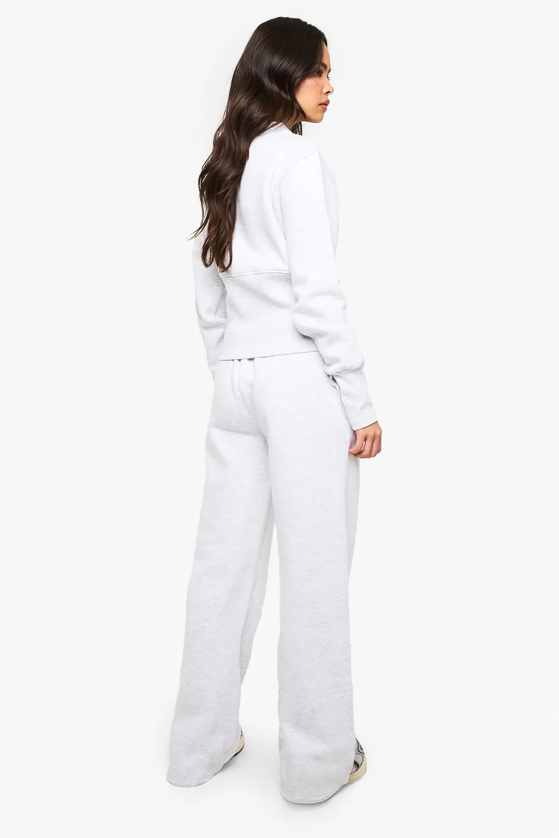 Deep Hem Popper Bomber Sweatshirt Tracksuit | Boohoo.com (UK & IE)