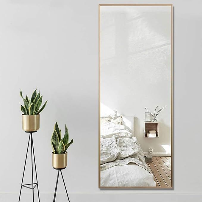 NeuType Full Length Mirror Floor Mirror with Standing Holder Bedroom/Locker Room Standing/Hanging... | Amazon (US)