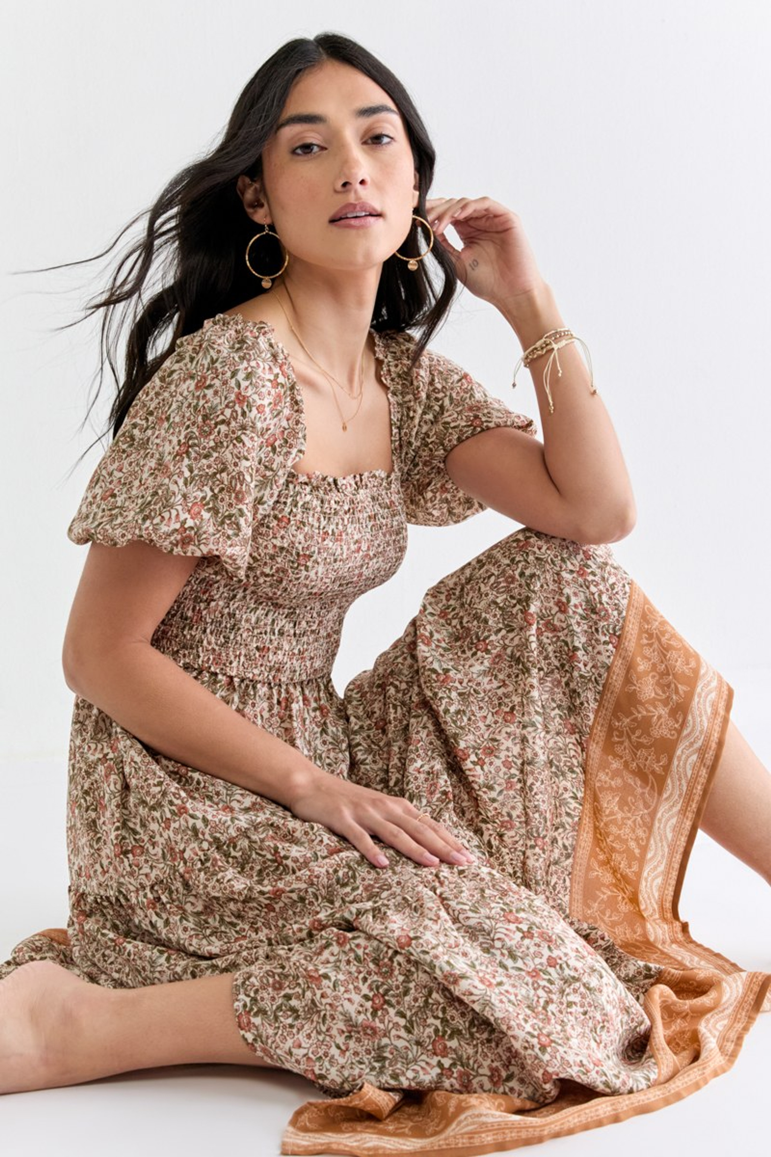 Emily Floral Midi Dress | Francesca's