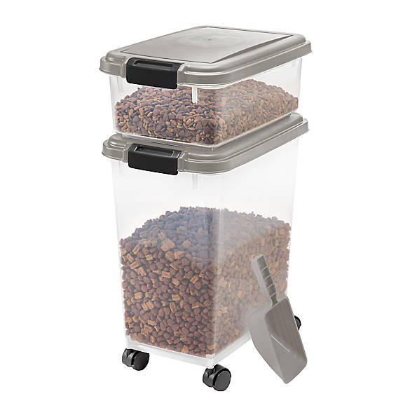 IRIS Airtight Pet Food Storage Combo with Scoop | PetSmart