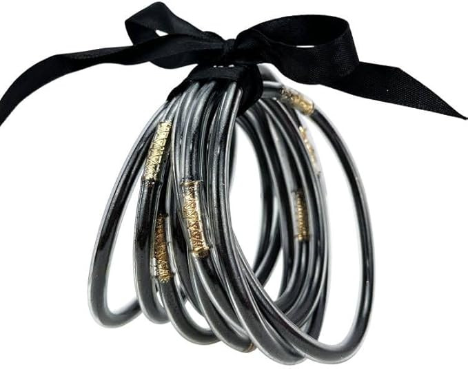 YBMYCM 9PCS Glitter Jelly Bangles Bracelets Set for Women Glitter Filled Jelly Silicone Bracelets... | Amazon (US)