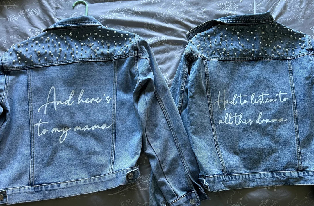 Taylor Swift Lyric Pearl Denim Jacket, Eras Tour Outfit Idea | Etsy (US)