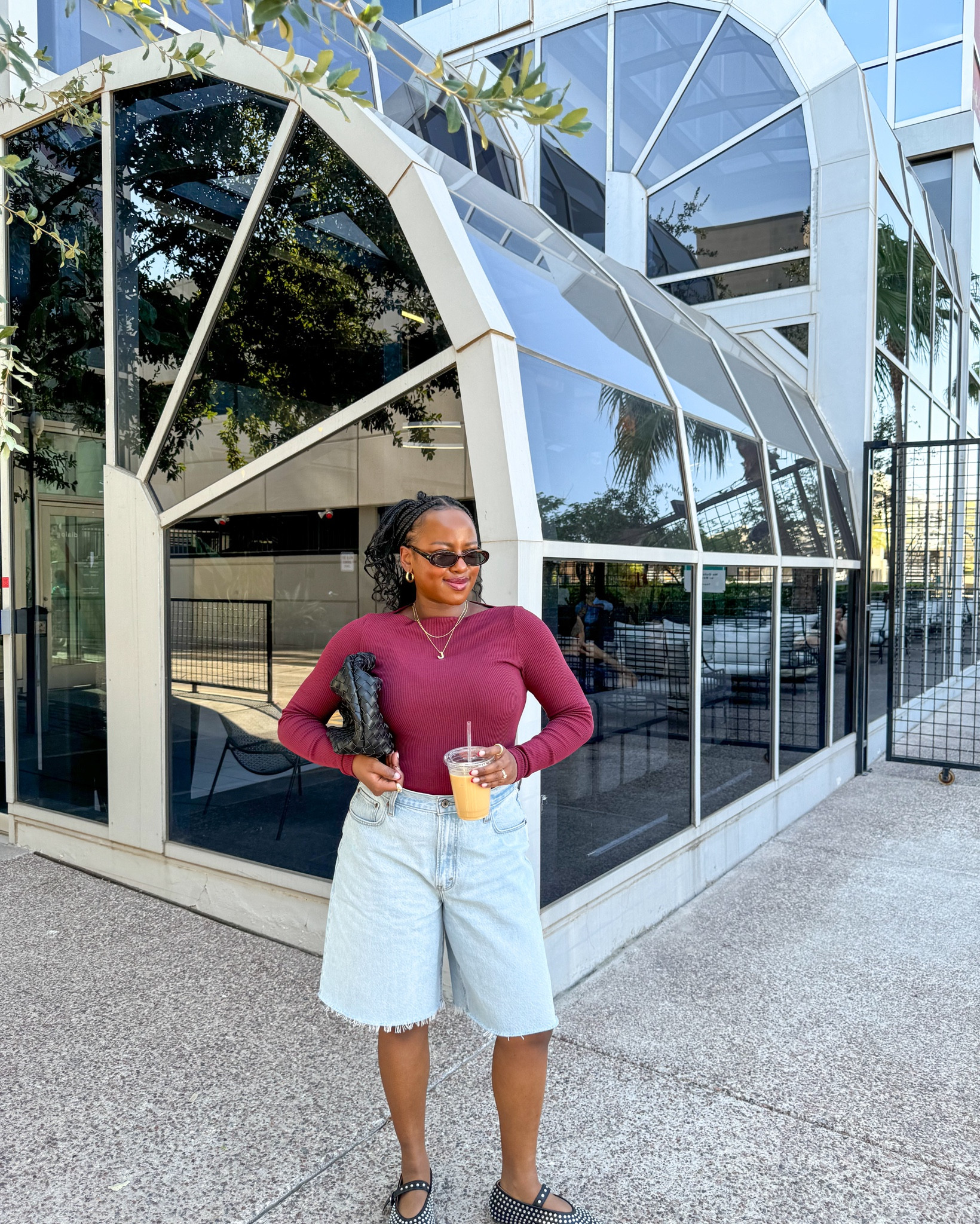 Styling Jorts and burgundy for spring 🍇🧋

#LTKStyleTip #LTKMidsize #LTKSeasonal
