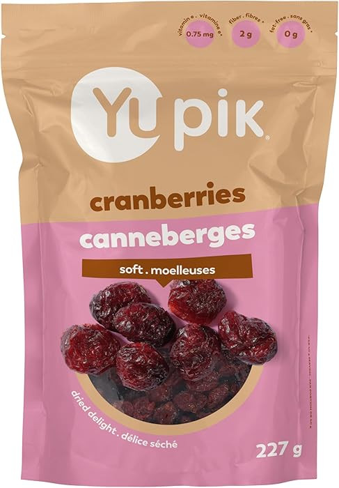 Yupik Dried Cranberries, 227 g, Gluten-Free, Kosher, Dried Fruits, Whole Cranberries, Lightly Swe... | Amazon (CA)