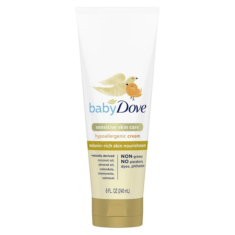 Baby Dove Sensitive Baby Cream Melanin-rich Skin Nourishment Hypoallergenic and Non-greasy 8 oz | Walmart (US)