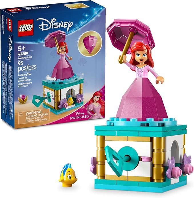 LEGO Disney Princess Twirling Ariel Toy - Building Toy for Kids, Girls and Boys, Ages 5+ - Little... | Amazon (US)