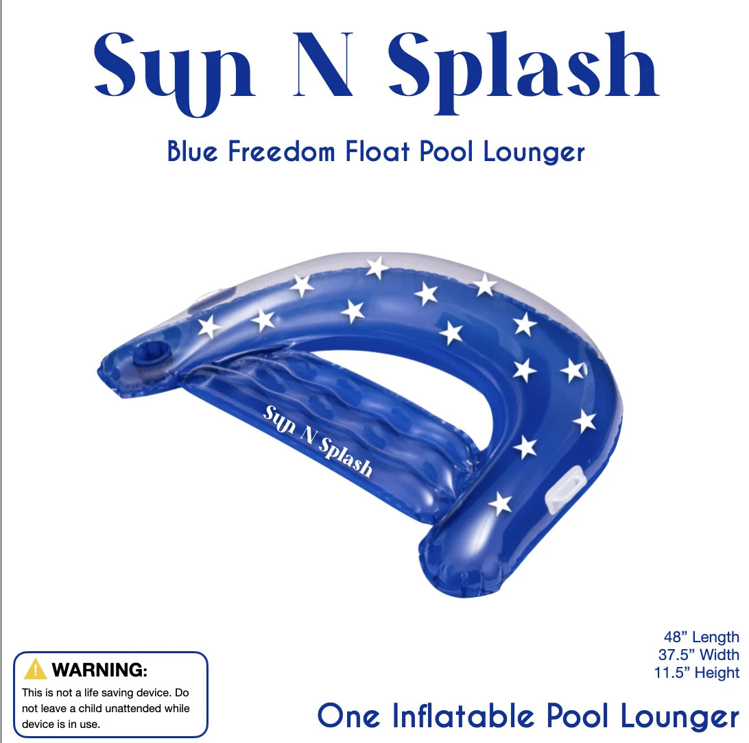 Blue Freedom Float Pool Lounger by Sun N Splash | Walmart (US)
