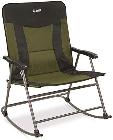 Guide Gear Oversized XXL Rocking Camp Chair, 600-lb. Capacity, Green/Black | Amazon (US)