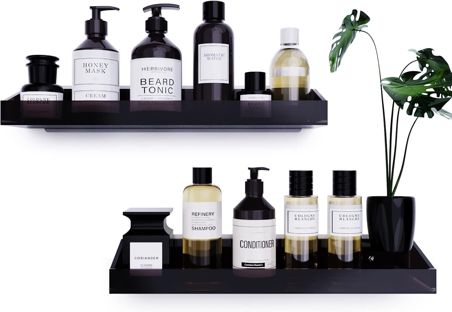 Acrylic Wall Mount Organizer, Self Adhesive Shelves, No Drilling Hang Walls, for Bathroom, Kitche... | Amazon (US)