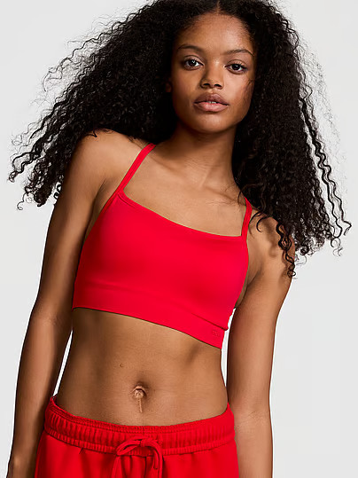 Seamless Air Light-Support Sports Bra, Red, S - Women's Sport Bras - PINK | Victoria's Secret (US / CA )