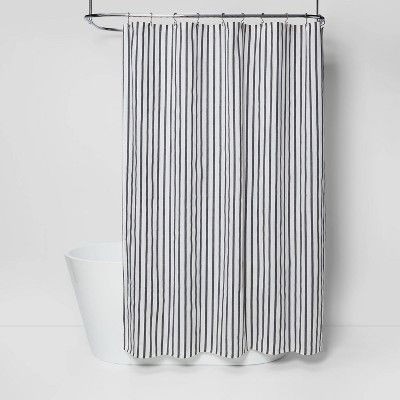 Stripe Shower Curtain Black/White - Project 62™ | Target