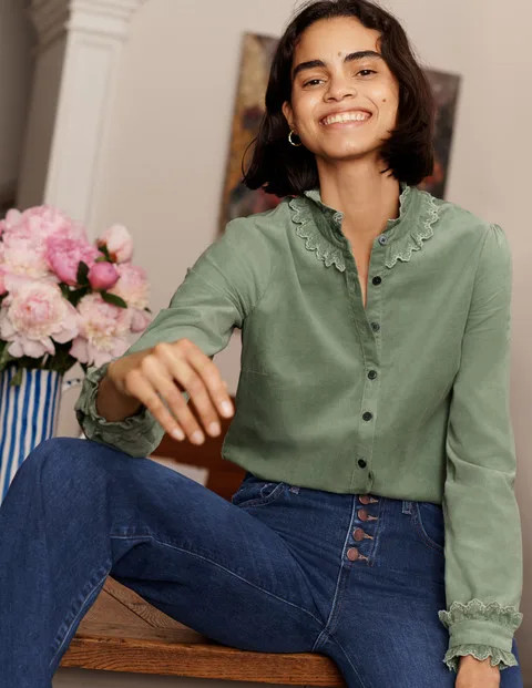 Eliza Broderie Shirt | Boden (US)
