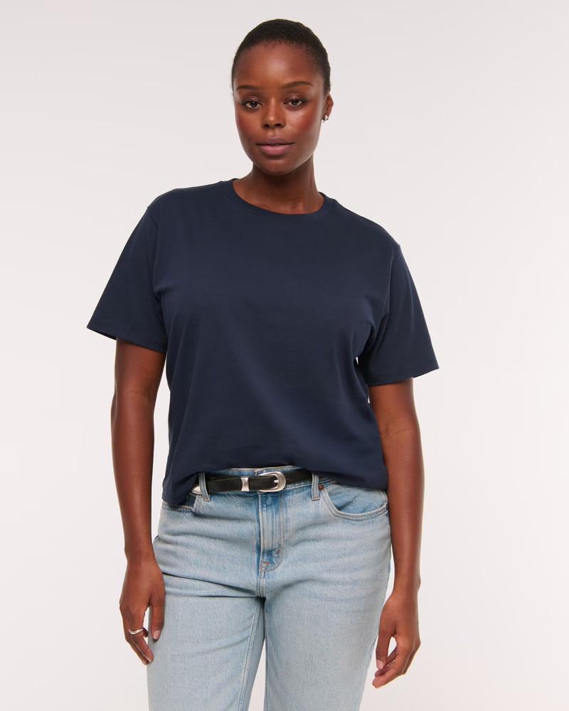 Women's Essential Premium Polished Relaxed Tee | Women's Tops | Abercrombie.com | Abercrombie & Fitch (US)