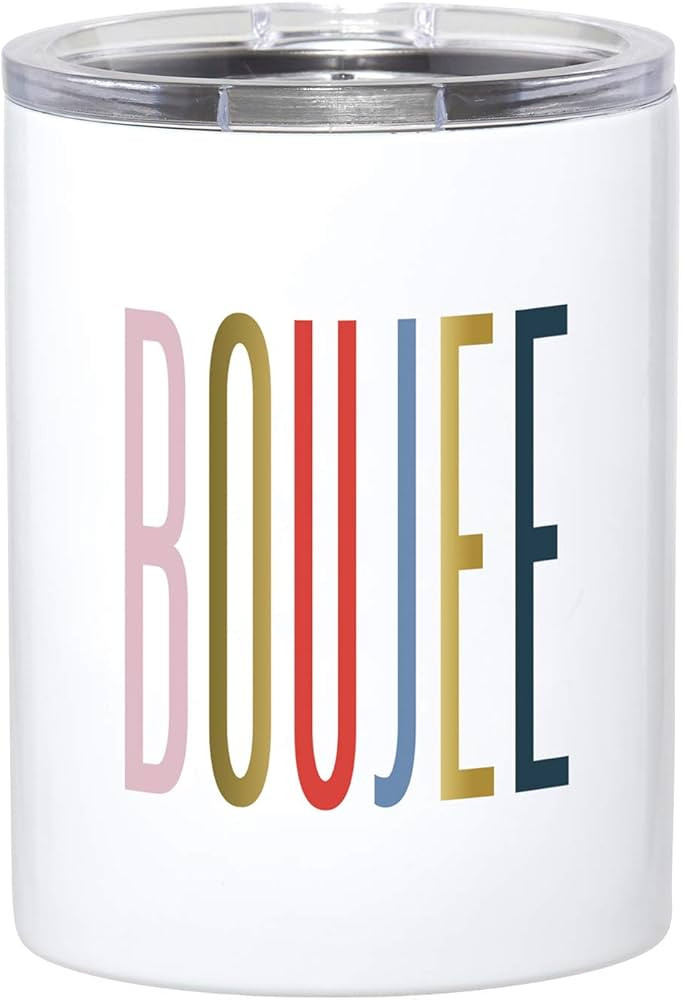 Creative Brands Slant CollectionsStainless Steel Travel Tumbler, 12-Ounce, White - Boujee | Amazon (US)