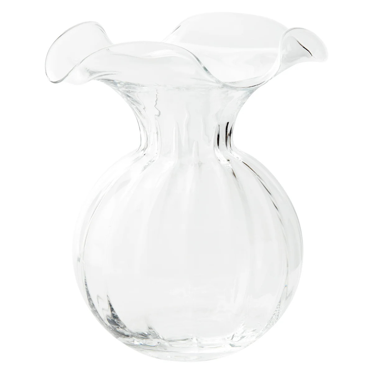 Hibiscus Glass Large Fluted Vase | Over The Moon
